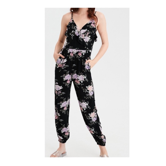 American Eagle Outfitters Pants - Floral jumpsuit